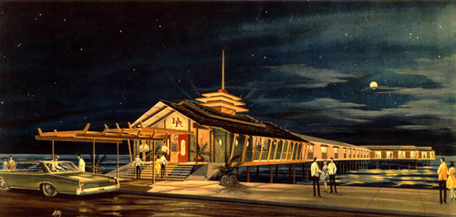 Night Painting of the exterior